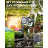 imageRAINPOINT 2 Zone Sprinkler Timer with Brass Inlet and Outlet  Water Timer for Garden Hose with Rain DelayManual WateringAutomatic Irrigation Controller System  Water Hose Timer for Yard LawnBrass