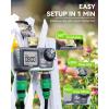 imageRAINPOINT 2 Zone Sprinkler Timer with Brass Inlet and Outlet  Water Timer for Garden Hose with Rain DelayManual WateringAutomatic Irrigation Controller System  Water Hose Timer for Yard LawnBrass