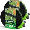 imageRAINPOINT Flat Soaker Hose 50ft 80 WaterSaving Drip Irrigation Hose for Garden Leakproof and Flexible with Anodized Aluminum Ends Double Layer Soaking Hoses for Garden Vegetables GreenGreen