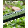 imageRAINPOINT Flat Soaker Hose 50ft 80 WaterSaving Drip Irrigation Hose for Garden Leakproof and Flexible with Anodized Aluminum Ends Double Layer Soaking Hoses for Garden Vegetables GreenGreen