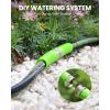 imageRAINPOINT Flat Soaker Hose 50ft 80 WaterSaving Drip Irrigation Hose for Garden Leakproof and Flexible with Anodized Aluminum Ends Double Layer Soaking Hoses for Garden Vegetables GreenGreen
