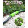 imageRAINPOINT Flat Soaker Hose 50ft 80 WaterSaving Drip Irrigation Hose for Garden Leakproof and Flexible with Anodized Aluminum Ends Double Layer Soaking Hoses for Garden Vegetables GreenGreen