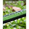 imageRAINPOINT Flat Soaker Hose 50ft 80 WaterSaving Drip Irrigation Hose for Garden Leakproof and Flexible with Anodized Aluminum Ends Double Layer Soaking Hoses for Garden Vegetables GreenGreen