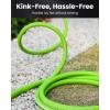 imageRAINPOINT Garden Hose 100ft  lightweight Heavy Duty Water Hose with Swivel Grip  Flexible Hybrid Rubber 58quot Male to Female75ft
