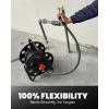 imageRAINPOINT Garden Hose 50ft x 58quot Water Hose Flexible Lightweight Hybrid Hose with Swivel Handle Male to Female FittingsBlack