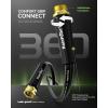 imageRAINPOINT Garden Hose 50ft x 58quot Water Hose Flexible Lightweight Hybrid Hose with Swivel Handle Male to Female FittingsBlack