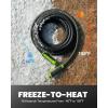 imageRAINPOINT Garden Hose 50ft x 58quot Water Hose Flexible Lightweight Hybrid Hose with Swivel Handle Male to Female FittingsBlack