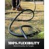 imageRAINPOINT Garden Hose 50ft x 58quot Water Hose Flexible Lightweight Hybrid Hose with Swivel Handle Male to Female FittingsBlack