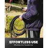 imageRAINPOINT Garden Hose 50ft x 58quot Water Hose Flexible Lightweight Hybrid Hose with Swivel Handle Male to Female FittingsBlack