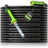 imageRAINPOINT Garden Hose 50ft x 58quot Water Hose Flexible Lightweight Hybrid Hose with Swivel Handle Male to Female FittingsBlack