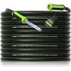 imageRAINPOINT Garden Hose 50ft x 58quot Water Hose Flexible Lightweight Hybrid Hose with Swivel Handle Male to Female FittingsBlack