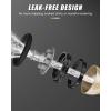 imageRAINPOINT Garden Hose Nozzle Hose Sprayer Nozzle with 9 Spray Patterns High Pressure Water Hose Nozzle Heavy Duty Metal Hand Sprayer Watering Plants and LawnGreyGray