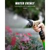imageRAINPOINT Garden Hose Nozzle Hose Sprayer Nozzle with 9 Spray Patterns High Pressure Water Hose Nozzle Heavy Duty Metal Hand Sprayer Watering Plants and LawnGreyGray