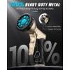 imageRAINPOINT Garden Hose Nozzle Hose Sprayer Nozzle with 9 Spray Patterns High Pressure Water Hose Nozzle Heavy Duty Metal Hand Sprayer Watering Plants and LawnGreyBlue