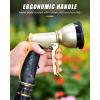 imageRAINPOINT Garden Hose Nozzle Hose Sprayer Nozzle with 9 Spray Patterns High Pressure Water Hose Nozzle Heavy Duty Metal Hand Sprayer Watering Plants and LawnGreyGray