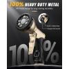 imageRAINPOINT Garden Hose Nozzle Hose Sprayer Nozzle with 9 Spray Patterns High Pressure Water Hose Nozzle Heavy Duty Metal Hand Sprayer Watering Plants and LawnGreyGray