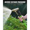 imageRAINPOINT Garden Hose Nozzle Upgraded Heavy Duty Metal Spray Nozzle High Pressure Water Nozzle with Adjustable Spray Patterns for Watering Plants Car Washing and Pet Showering