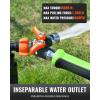 imageRAINPOINT Garden Hose Splitter 2 Way Heavy Duty Water Hose Y Spigot Splitter with Shutoff Valves 100 Metal Body Outdoor Faucet Splitter 19quot Extra Long Metal Handle 34quot GHT ThreadGreenOrange