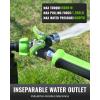 imageRAINPOINT Garden Hose Splitter 2 Way Heavy Duty Water Hose Y Spigot Splitter with Shutoff Valves 100 Metal Body Outdoor Faucet Splitter 19quot Extra Long Metal Handle 34quot GHT ThreadGreenGreen