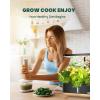imageRAINPOINT Indoor Hydroponics Growing System13 Pods Hydroponic Garden Planter Vegetable Growing System Kit Kitchen for Women Hydro Garden Herb GrowerBrown