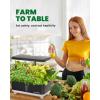 imageRAINPOINT Indoor Hydroponics Growing System13 Pods Hydroponic Garden Planter Vegetable Growing System Kit Kitchen for Women Hydro Garden Herb GrowerGray