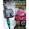 imageRAINPOINT Sprinkler Timer with 3 Independent Programs Water Timer with Rain DelayManualAutomatic Irrigation Timer System Waterproof Hose Timer 1 Outlet for Garden Lawn YardPlastic
