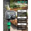imageRAINPOINT Sprinkler Timer with 3 Independent Programs Water Timer with Rain DelayManualAutomatic Irrigation Timer System Waterproof Hose Timer 1 Outlet for Garden Lawn YardMetal