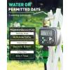 imageRAINPOINT Sprinkler Timer with 3 Independent Programs Water Timer with Rain DelayManualAutomatic Irrigation Timer System Waterproof Hose Timer 1 Outlet for Garden Lawn YardMetal