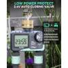 imageRAINPOINT Water Timer for Garden Hose  Sprinkler Timer with Brass Swivel  Rain DelayManual WateringAutomatic Irrigation Programmable Faucet Timer for Yard 2 Outlet2