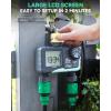 imageRAINPOINT Water Timer for Garden Hose  Sprinkler Timer with Brass Swivel  Rain DelayManual WateringAutomatic Irrigation Programmable Faucet Timer for Yard 2 Outlet2