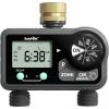 imageRAINPOINT Brass Sprinkler Timer 2 Stations Large Digital Water Timer for Garden Hose with 6 Programmable Procedure Hose Timer with DelayManualAuto Irrigation Mode for WeekSpecificDaily Watering