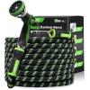 imageRAINPOINT Metal Garden Hoses for Yard 100 ft  Nokink 304 Water Hose 100ft with 10 mode Nozzle  Brass Connection Swivel Handle Flexible HoseLightweight Puncture25ft