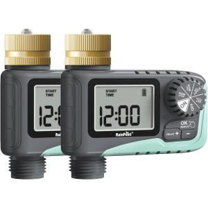 image2Pack RAINPOINT Sprinkler Timer with Brass Swivel Outdoor Hose Timer for Watering Programmable Water Timer with Rain DelayManual Watering Digital Irrigation Timer System for Lawns 1 Outlet