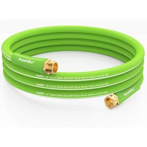 imageRAINPOINT Garden Hose 100ft  lightweight Heavy Duty Water Hose with Swivel Grip  Flexible Hybrid Rubber 58quot Male to Female15ft