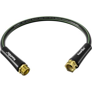 imageRAINPOINT Garden Hose 50ft x 58quot Water Hose Flexible Lightweight Hybrid Hose with Swivel Handle Male to Female FittingsBlack