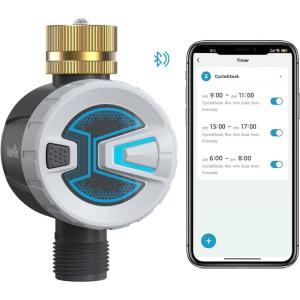 imageRAINPOINT Sprinkler Timer Bluetooth Water Timer Smart Wireless Hose Faucet Timer for Garden Irrigation System Controller APP Remote ControlBluetooth ConnectionBluetooth Connection