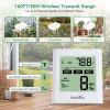 imageRAINPOINT Bluetooth Soil Moisture Temperature Test Kit 2in1 Plant Soil Test Kit Digital Soil Hygrometer Sensor for Gardening Indoor ampamp Outdoor PlantsOnly Bluetooth Not Controlled by APP