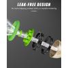 imageRAINPOINT Garden Hose Nozzle Heavy Duty Metal Water Hose Sprayer Nozzle with 9 Adjustable Spray Patterns High Pressure Hand Sprayer for Watering Plants Lawns Car and Pet Washing 2 BlackGreen
