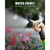 imageRAINPOINT Garden Hose Nozzle Heavy Duty Metal Water Hose Sprayer Nozzle with 9 Adjustable Spray Patterns High Pressure Hand Sprayer for Watering Plants Lawns Car and Pet Washing 2 BlackBlack