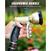 imageRAINPOINT Garden Hose Nozzle Hose Sprayer Nozzle with 9 Spray Patterns High Pressure Water Hose Nozzle Heavy Duty Metal Hand Sprayer Watering Plants and Lawn Car Washing Pet ShoweringBlue