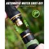 imageRAINPOINT Garden Hose Nozzle Hose Sprayer Nozzle with 9 Spray Patterns High Pressure Water Hose Nozzle Heavy Duty Metal Hand Sprayer Watering Plants and Lawn Car Washing Pet ShoweringGreenGreen