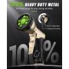 imageRAINPOINT Garden Hose Nozzle Hose Sprayer Nozzle with 9 Spray Patterns High Pressure Water Hose Nozzle Heavy Duty Metal Hand Sprayer Watering Plants and Lawn Car Washing Pet ShoweringGreenGreen
