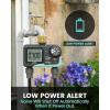 imageRAINPOINT Sprinkler Timer 2 Outlet Water Timer for Garden Hose Programmable Drip Irrigation Timer for Yard Outdoor Watering Rain DelayManualAutomatic System Controller 25quot LCD V2Metal