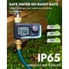 imageRAINPOINT Sprinkler Timer with Brass Inlet ampamp Outlet Programmable Hose Timer for Garden Soaker Hose Water Timer with Rain DelayManual Watering System Digital Drip Irrigation for Yard Lawn