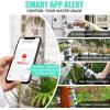 imageRAINPOINT WiFi Water Flow Meter with Wireless Gateway Smart Water Meter for Garden Hose Flow Meter GPM Water Usage RV Pool Filling Outdoor Irrigation Watering Fits for Any Hoses Faucets Nozzles