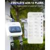 imageRAINPOINT WiFi Water Timer for Garden Hose  6 Separate Plan Watering by Gallon and Time Irrigation ampamp Mist Mode Easy to Use  2 Zone Smart Weather WiFi Sprinkler Timer for Lawnampamp Yard Care