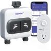 imageRAINPOINT WiFi Water Timer for Garden Hose  6 Separate Plan Watering by Gallon and Time Irrigation ampamp Mist Mode Easy to Use  2 Zone Smart Weather WiFi Sprinkler Timer for Lawnampamp Yard Care