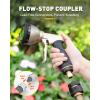 imageRAINPOINT Garden Hose Nozzle Heavy Duty Metal Water Hose Sprayer Nozzle with 9 Adjustable Spray Patterns Hand Sprayer for Watering Plants ampamp Lawns Washing Cars ampamp Pets GreenGreen