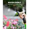 imageRAINPOINT Garden Hose Nozzle Heavy Duty Metal Water Hose Sprayer Nozzle with 9 Adjustable Spray Patterns Hand Sprayer for Watering Plants ampamp Lawns Washing Cars ampamp Pets GreenGreen