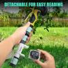 imageRAINPOINT WiFi Water Flow Meter Smart Water Meter with 4 Flow Mode Meassure GPM Water Consumption Flow Meter for Outdoor Garden Hose Watering RV Tank Pool Filling Without Gateway